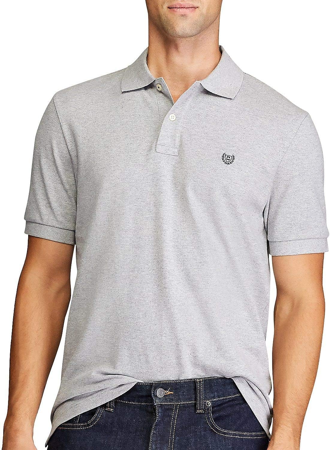 Chaps Mens Classic Fit Cotton Mesh Everyday Polo Shirt
