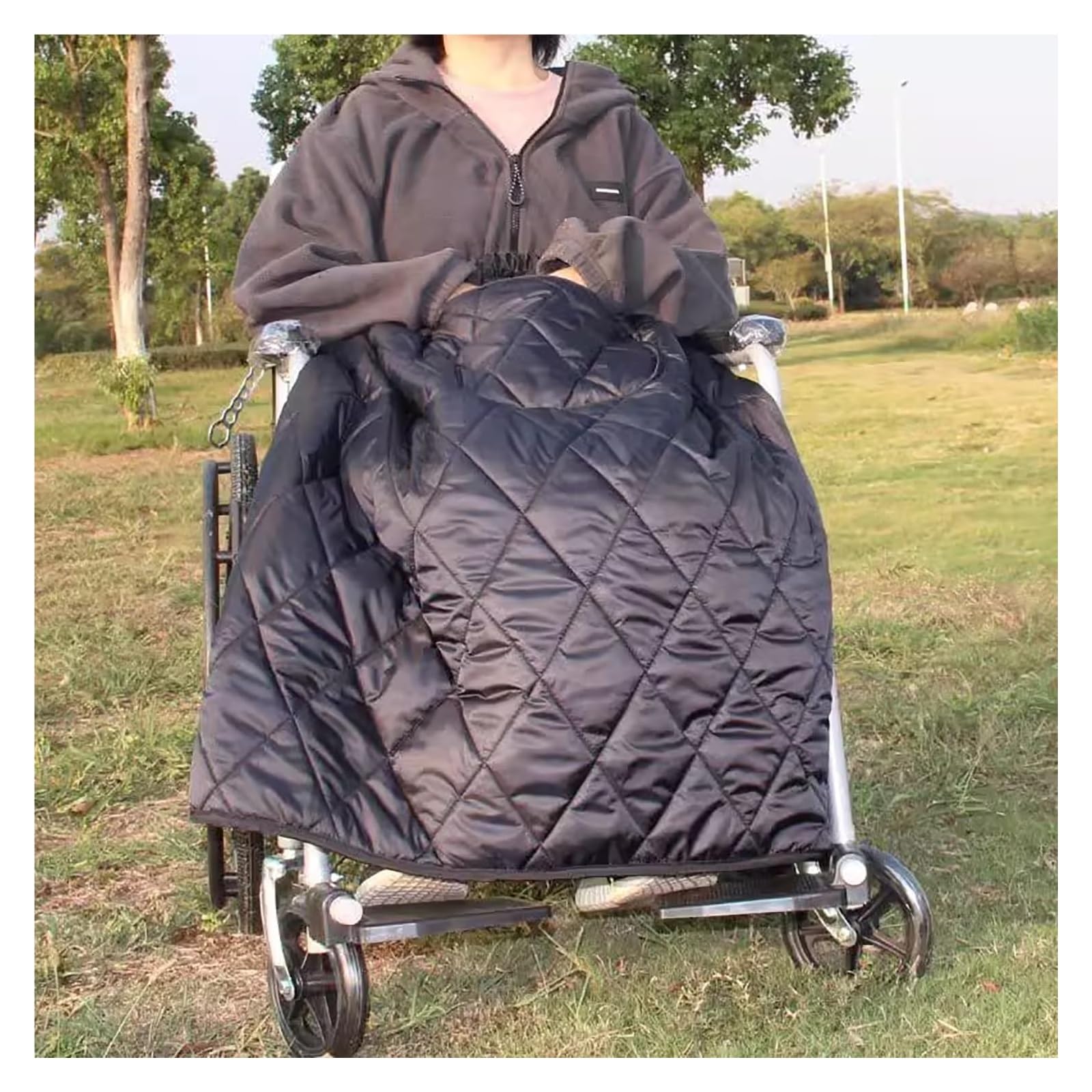 Couverture pour fauteuil roulant imperméable pour vos sorties d'hiver