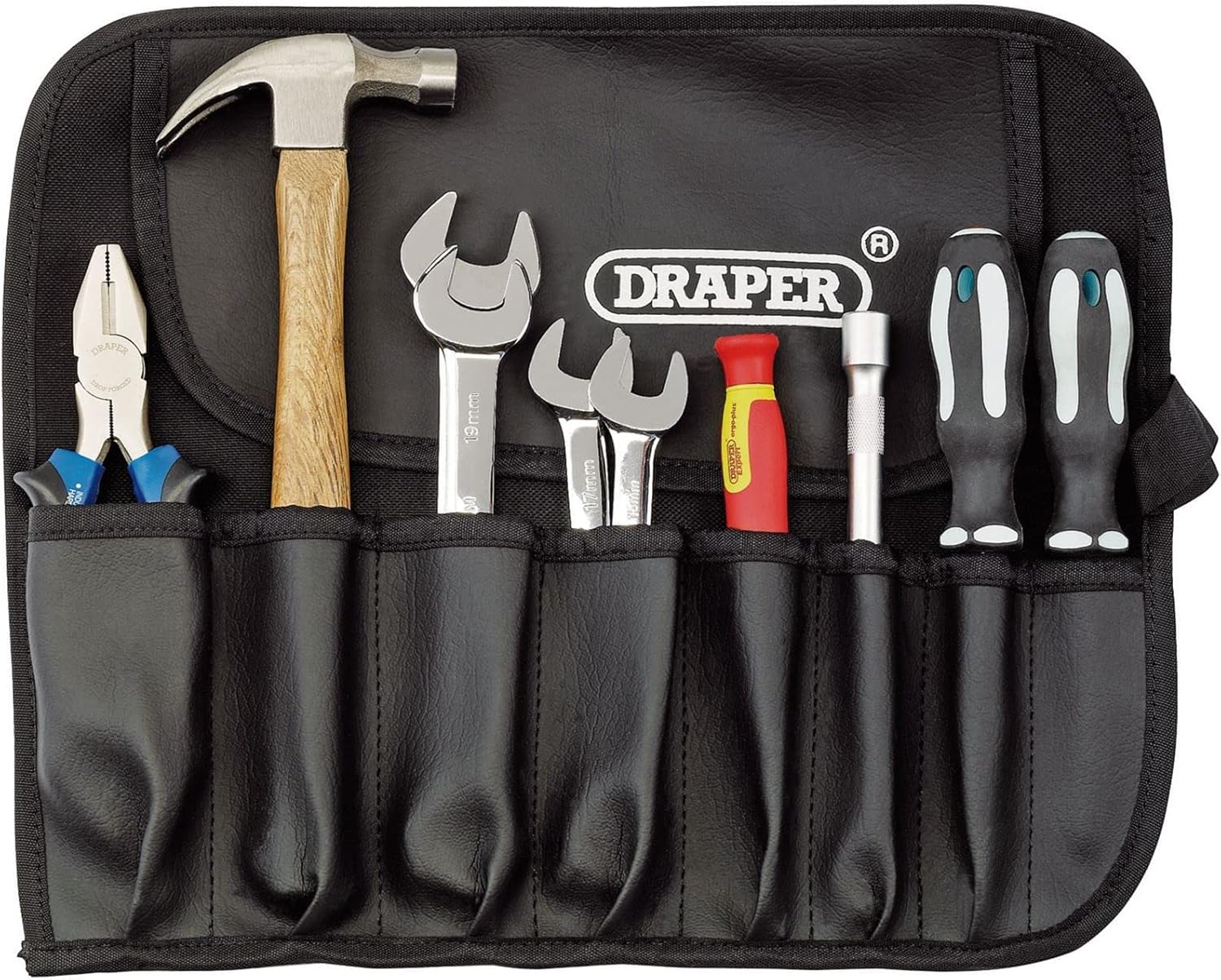 Draper Expert 72976 PVC tool roll with 8 pockets