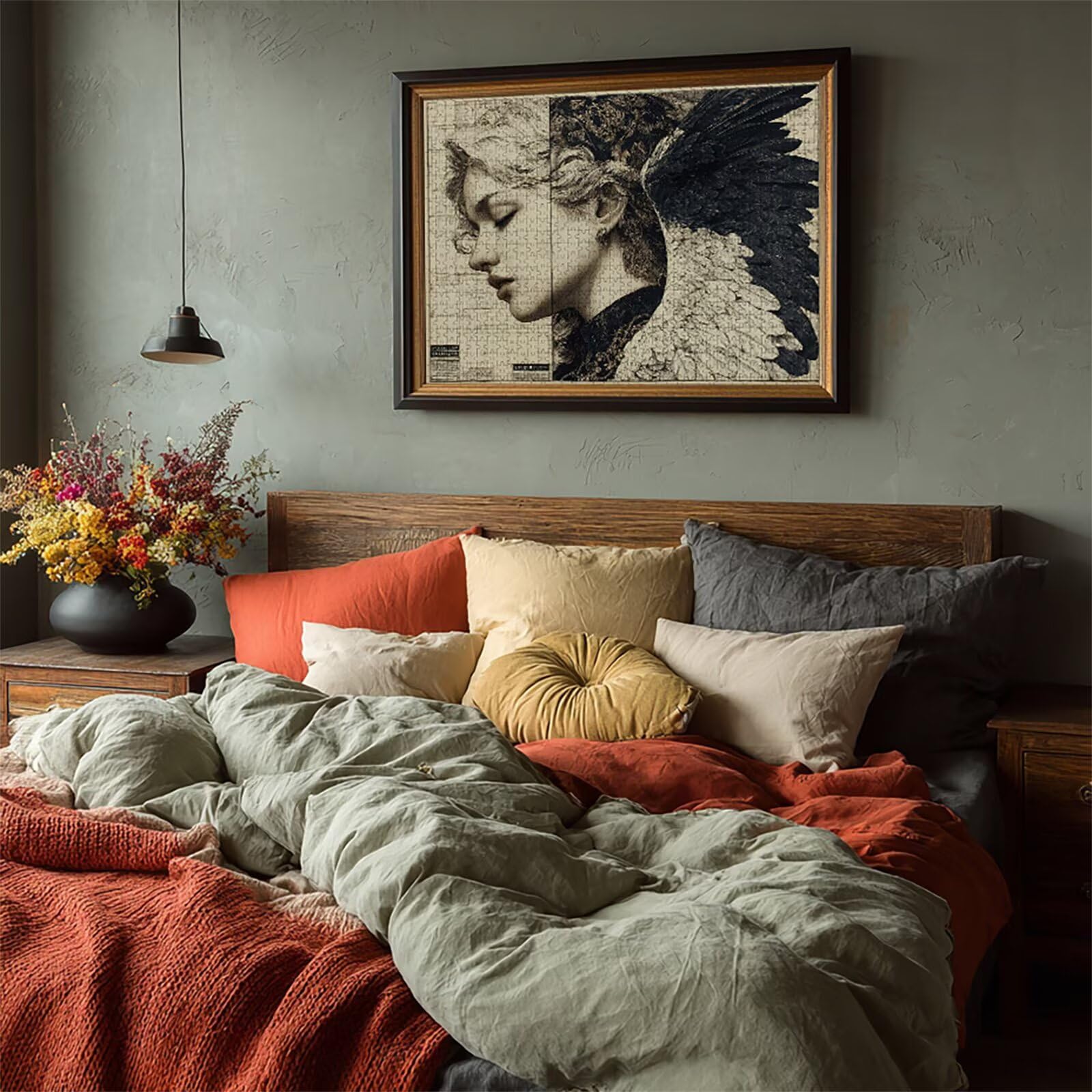 Puzzle Arte con Scatola Donna, Ala Puzzle Legno 3000 Pezzi Adulti 122x81cm, DIY Classici Gioco, Attività di Intrattenimento ad Alta Difficoltà, Jigsaw Per Tutta La Famiglia, Regalo Donna, 9-7319