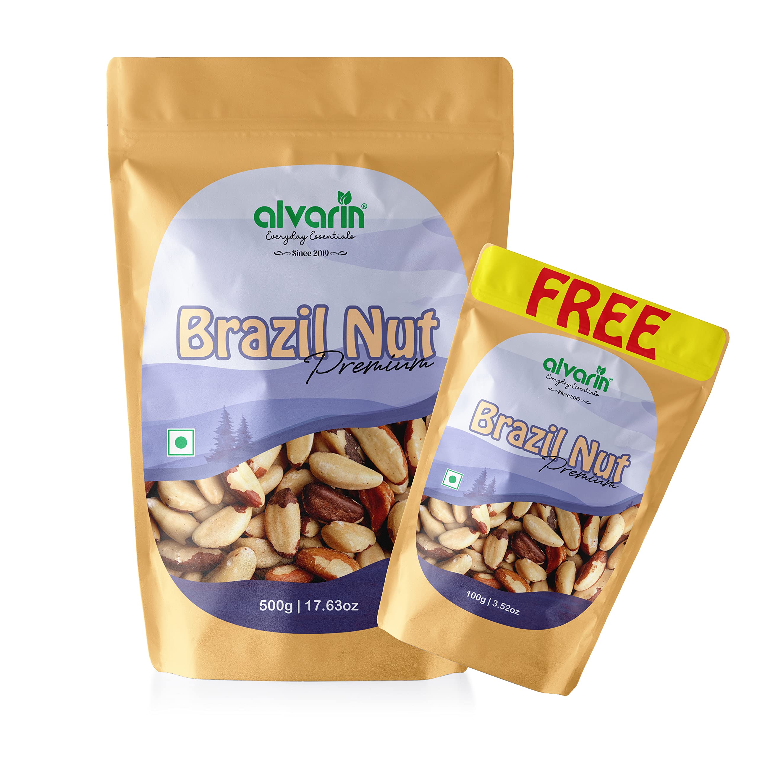 ALVARIN® - Brazil Nut - 500g + 100g (Buy 500g Get 100g Free) | Imported Nuts | Grade A++ | Imported Jumbo Nuts | High in Selenium | Immunity Booster | Exotic Nuts (B0BC23QBS5) Amazon Price History, Amazon Price Tracker