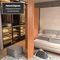 Vista 107 de Red Lantern Pantalla de onda de bambú corta de 4 pies - Blanco