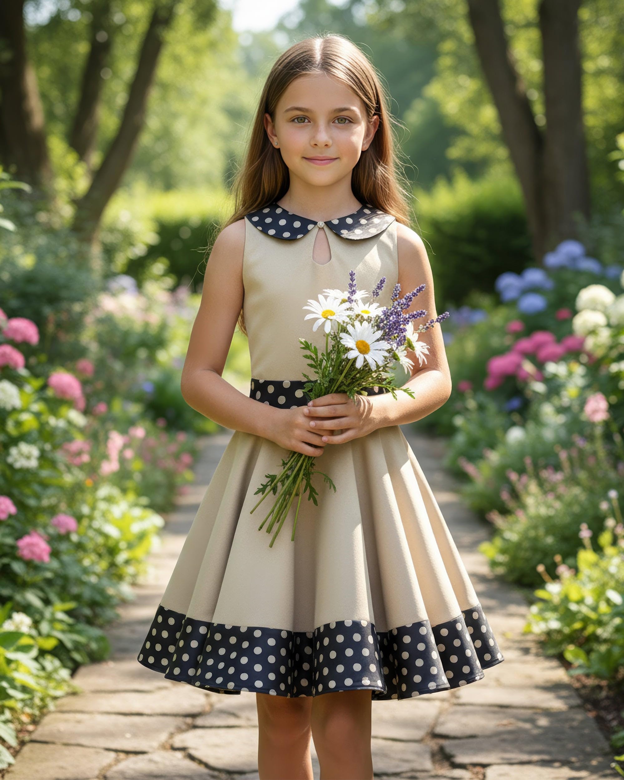 BlackButterfly Enfants Robe Années 50 Vintage à Pois 'Zoey'