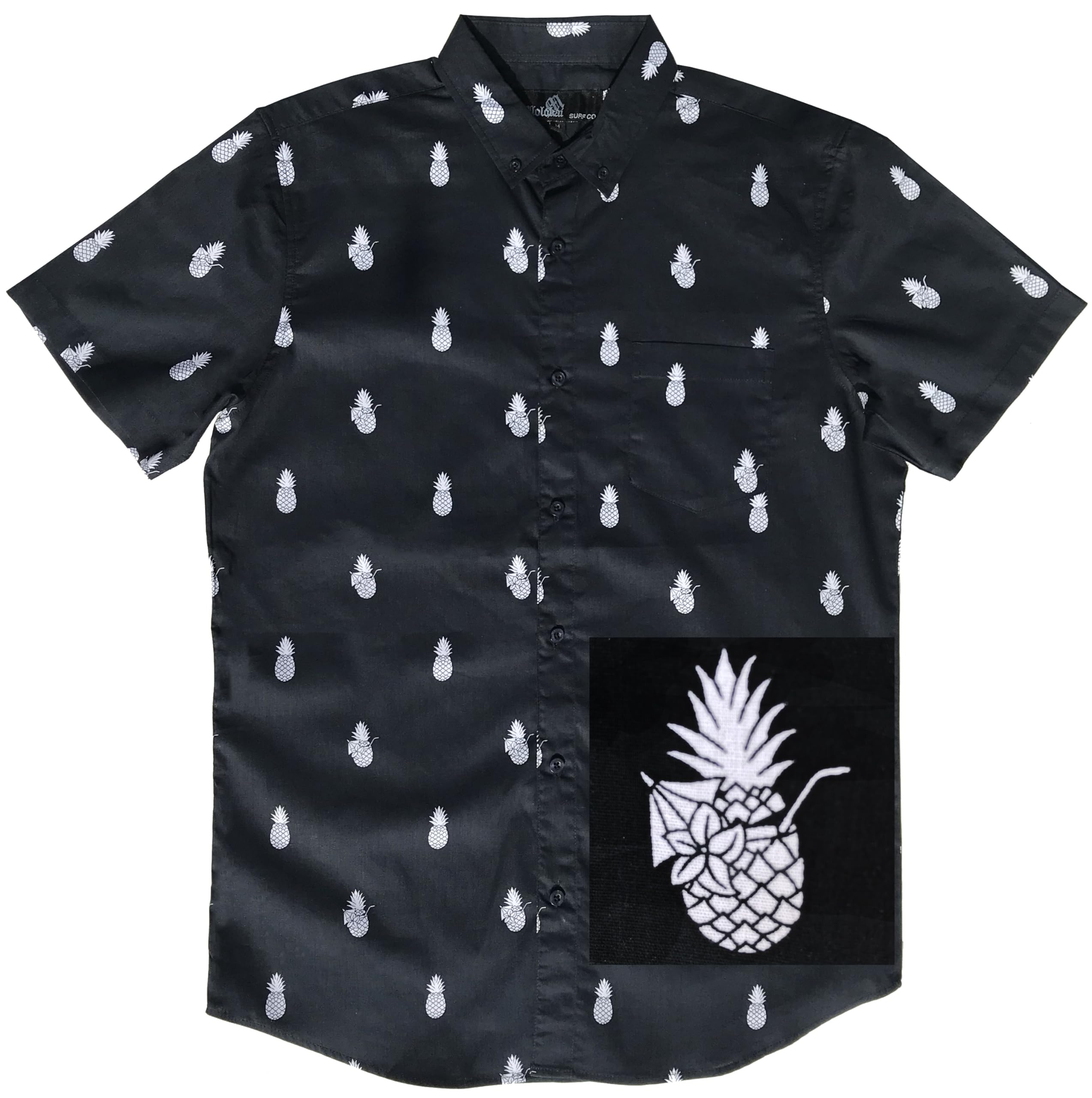 Molokai Surf Button Down Slim Fit Hawaiian Short Sleeve Shirts