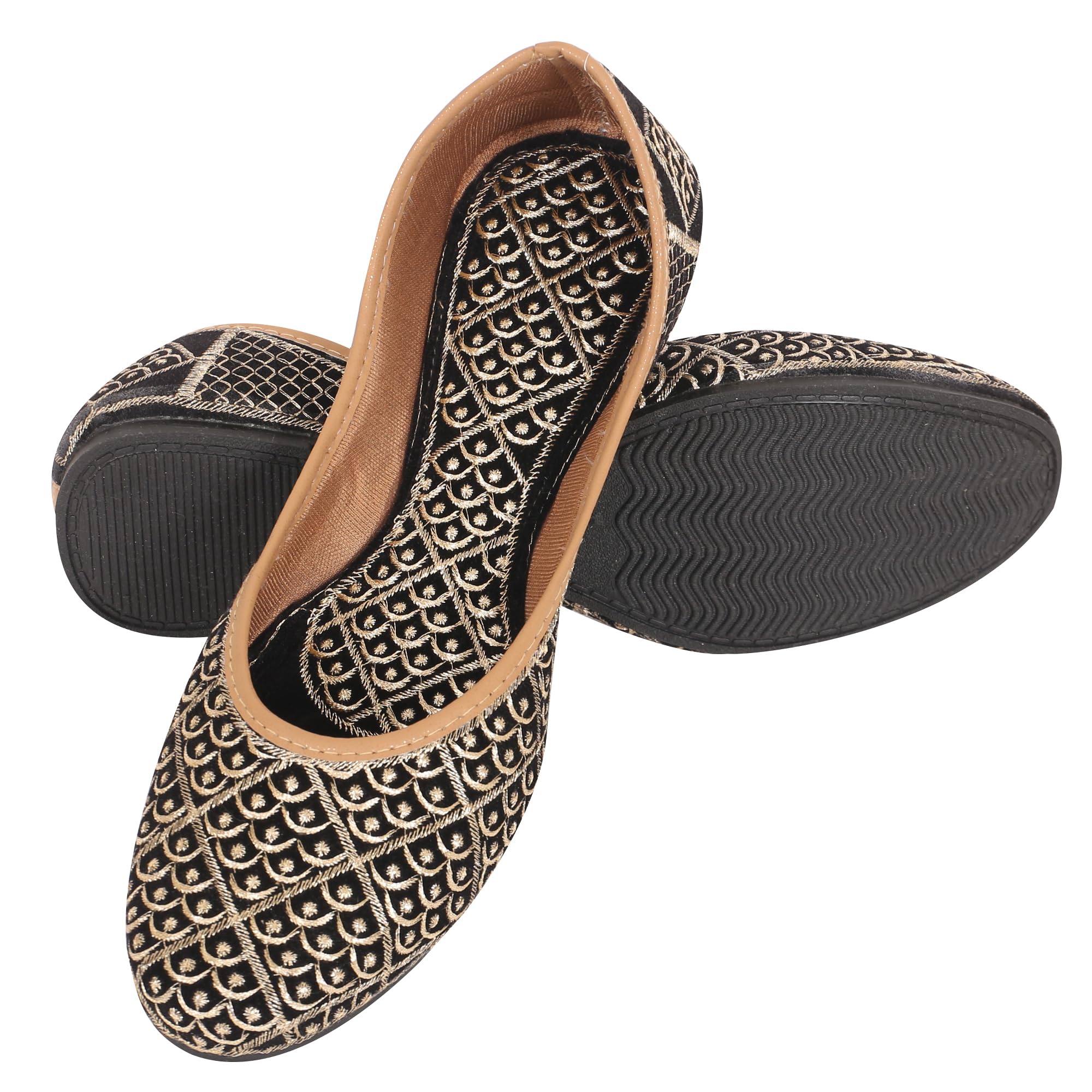 dfr Ethnic Rajasthani Embroidery Punjabi Mojari's Juti's Jutti’s for Women and Girls-picture-14