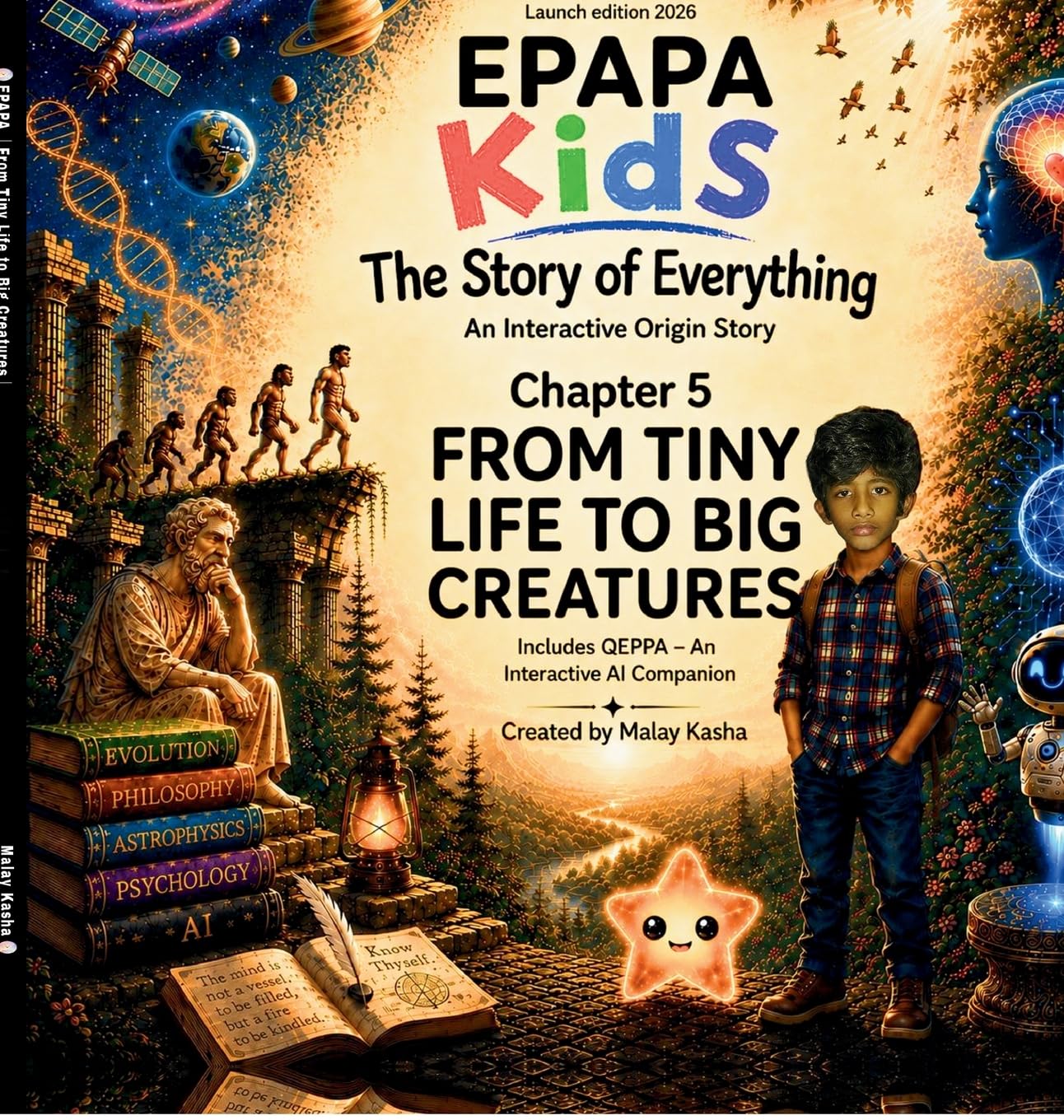 EPAPA Kids: Chapter 5 - From Tiny Life to Big Creatures : A Cinematic Journey Through Evolution, Ancient Life, and the Rise of Complex Creatures for Curious Young Minds