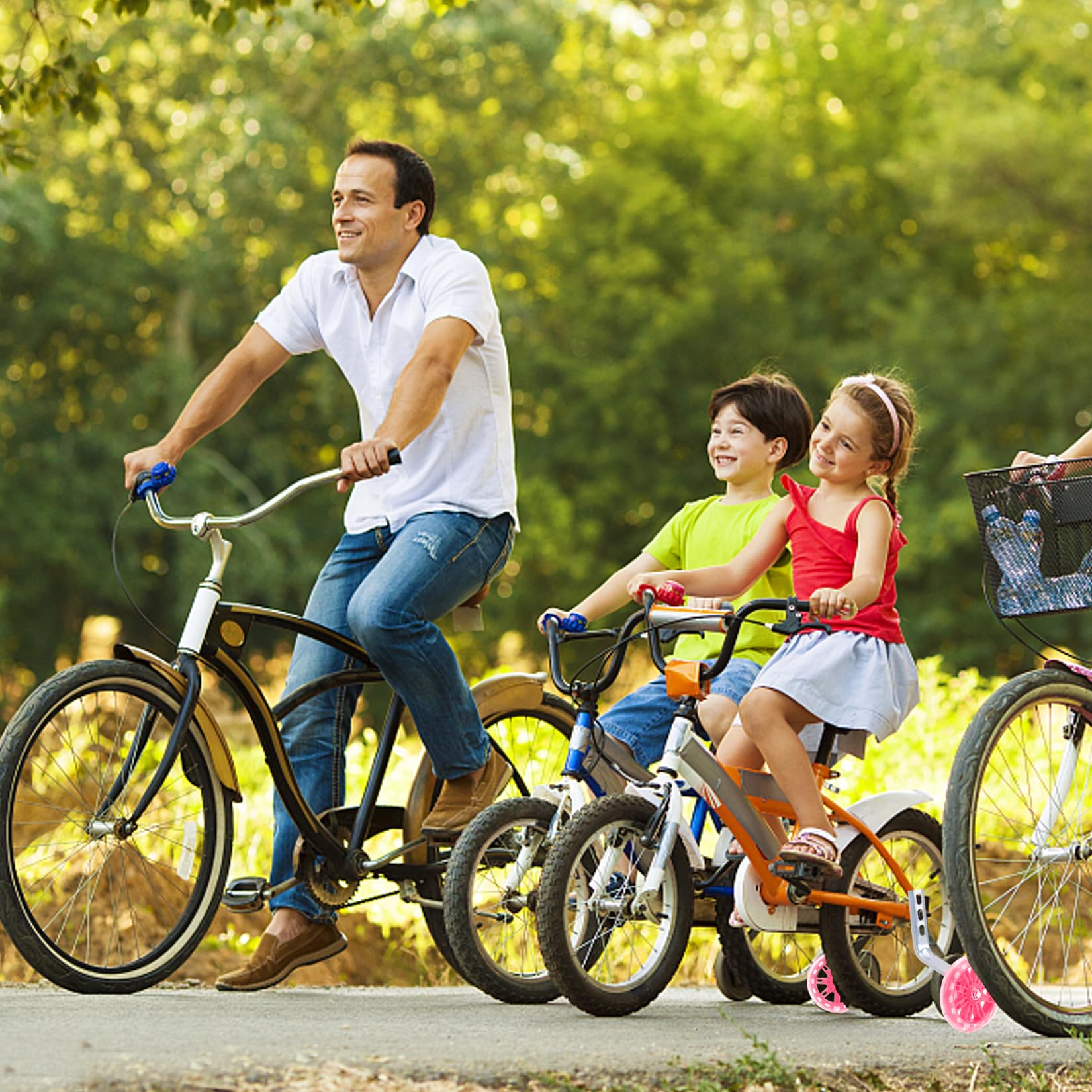 Ruedines de apoyo universales para bicicleta infantil 12-20 pulgadas rosa