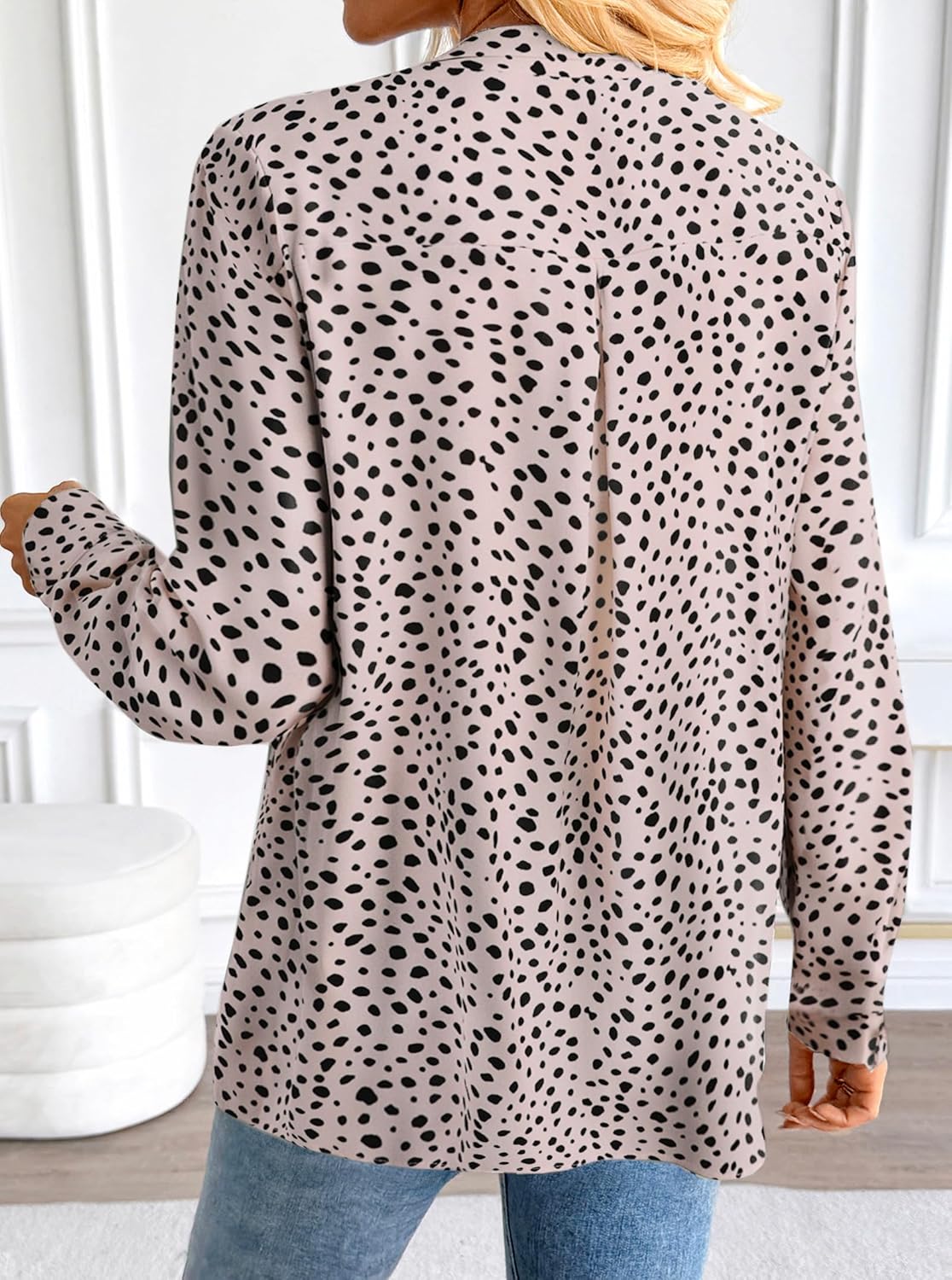 Avanova Blusas Elegantes para Mujer V Neck Long Sleeve Shirts Fancy Dressy Tops Blouses for Women - Image 3