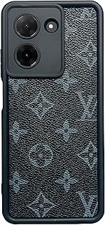 جراب خلفي اكسبريس من السيليكون الناعم بتصميم ستيكر لاصق من الجلد والبولي يوريثين الحراري مع جراب حماية للكاميرا لموبايل شاومي ريدمي A5 مضاد للصدمات (اسود.LV)