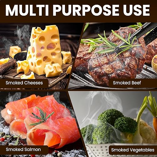 Miniatura 5 de Ahumador de astillas de madera para ahumar, ahumador de cóctel, 12 sabores de virutas de madera natural. Aserrín para regalo de esposo y padre,