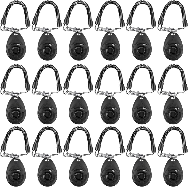 Clicker de Adestramento para Cães Frienda com Pulseira e Argola FD5696, Pacote com 18
