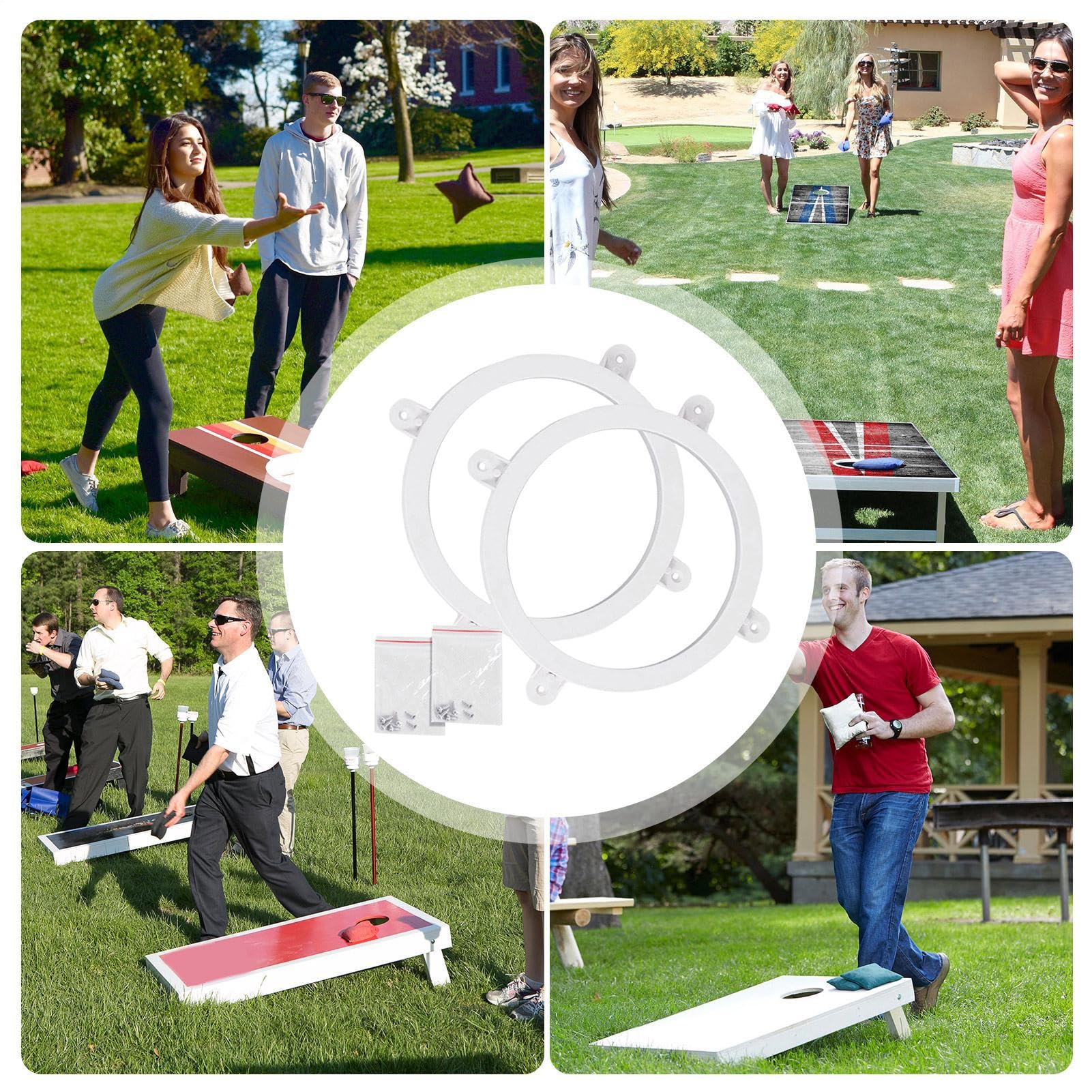 Anneaux de reproduction LED étanches Éclairage pour ensemble de cornhole robuste durable