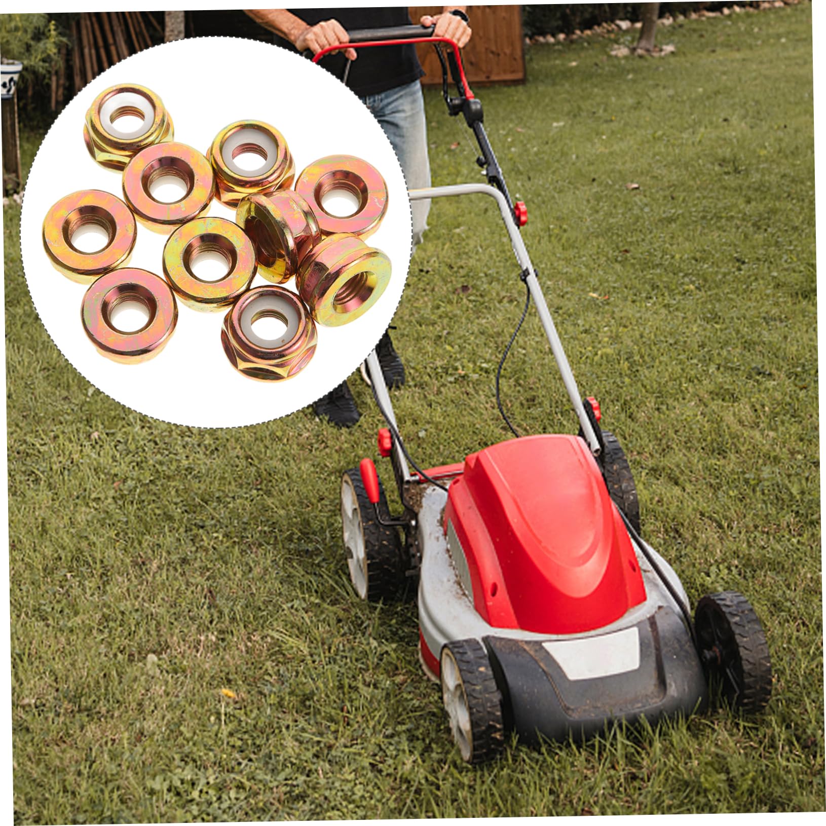 TOYANDONA Tuerca De Eje para Cortacésped Y Desbrozadora Accesorios De Repuesto con Diseño De Instalación Y Duradera para Máquinas De Jardinería 10 Piezas X 4