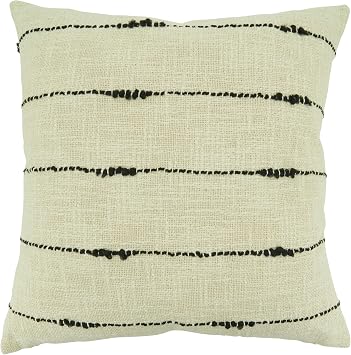 Saro Lifestyle Stripe Woven Throw Pillow Cover
