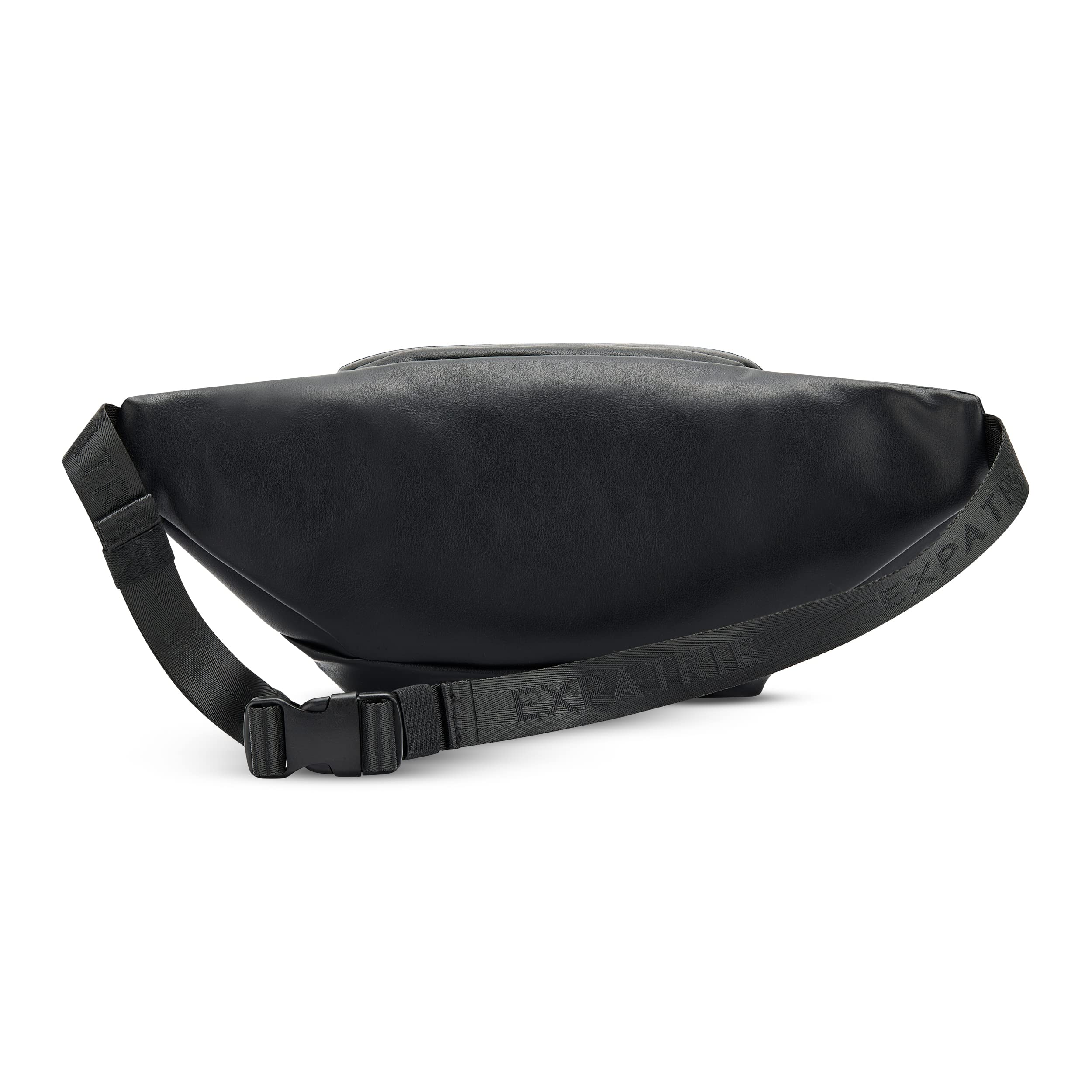 Expatrié Bauchtasche Damen Schwarz - Justine - Brusttasche für Reise, Festival & Sport - Stylische Bumbag aus PU Kunstleder - Wasserabweisend