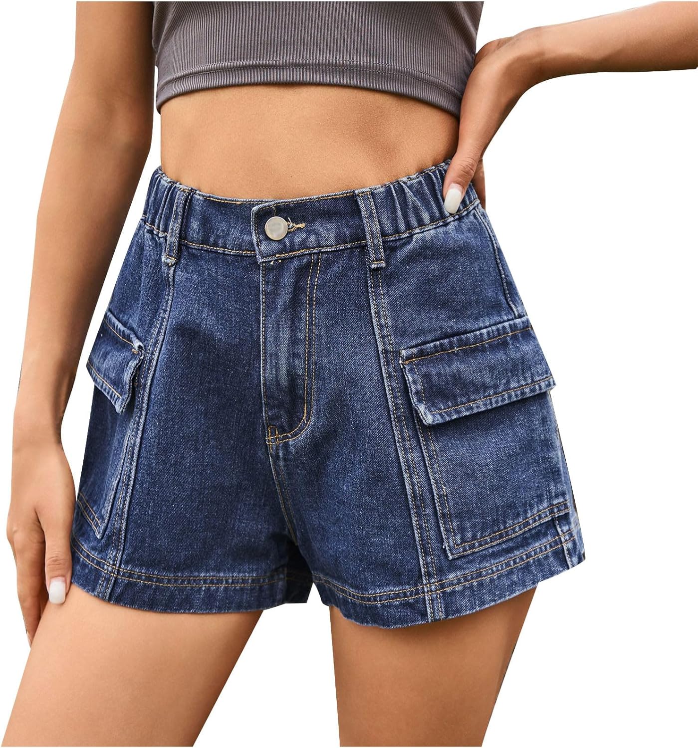 Jean Shorts Womens Womens Jean Shorts High Waisted Stretchy Trendy