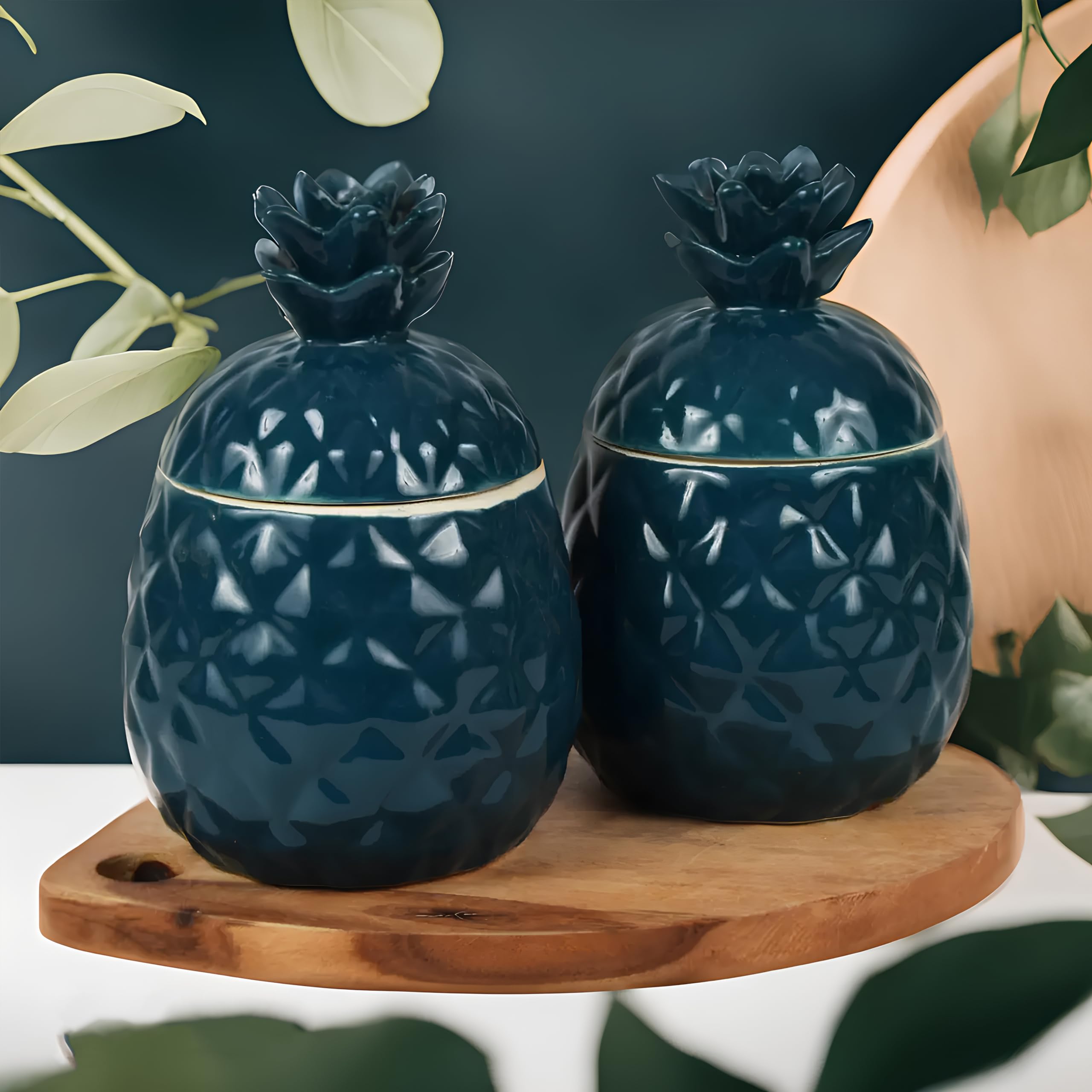 KAOLINITE Ceramic Jar | jars for kitchen storage | ceramic jars for salt, pickle,Sugar | Ceramic Barni | Container For Kitchen | Pineapple Shaped Shaped | Yellow (1000 ML) Pack Of Two (B0CPY2S5Q7) Amazon Price History, Amazon Price Tracker