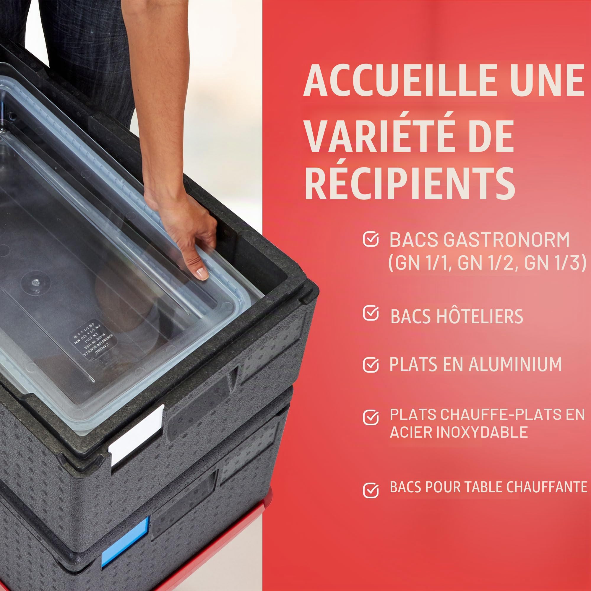 Cambro EPP180110 Caméra GoBox avec chargement par le haut, 1/1 GN, 20 cm, 46 L, noir