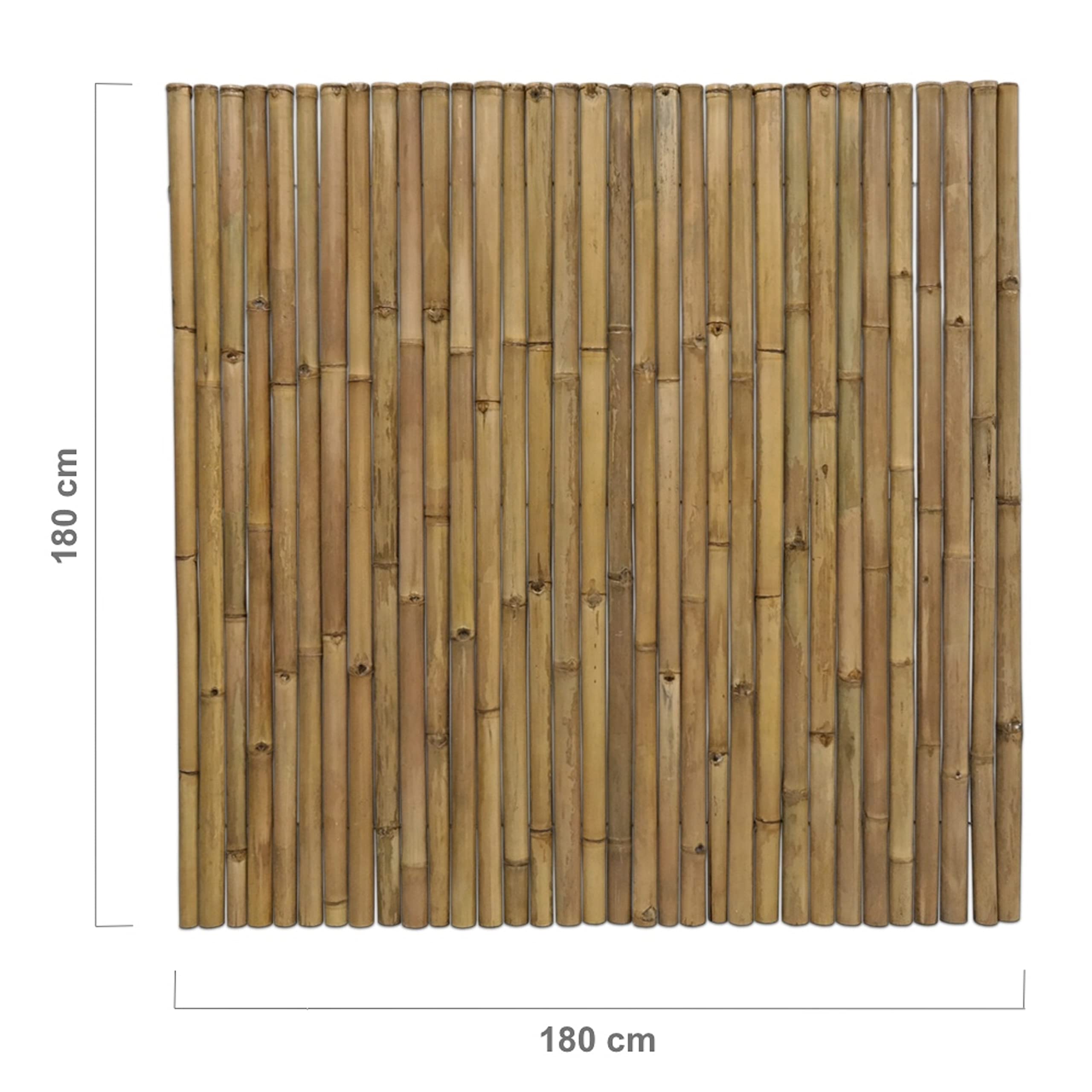DE-COmmerce Extrem stabiler Bambus Zaun Sichtschutz XL Nature, oben  geschlossen, Rollzaun, Gartenzaun, Sichtschutzzaun fr Garten, Terrasse,  Balkon ...