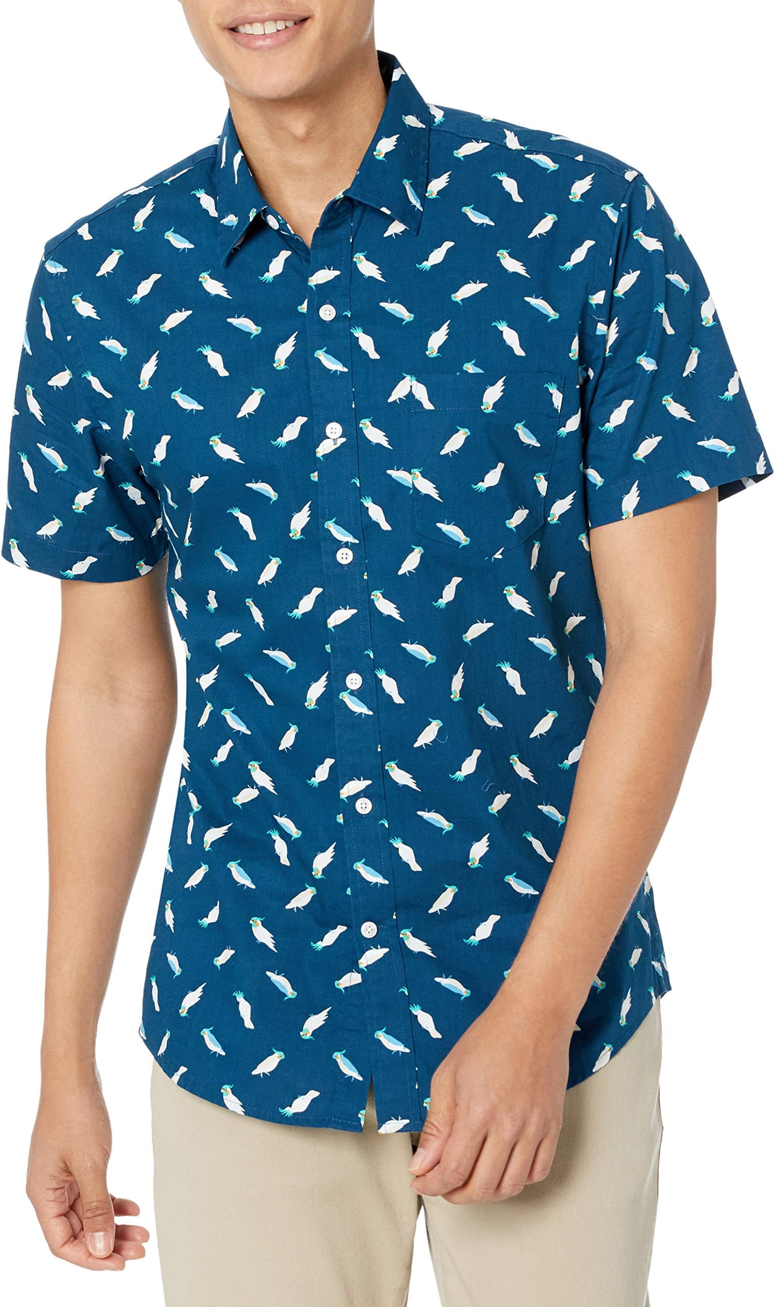 Slim-Fit Men's Short Sleeve Button Down Shirt