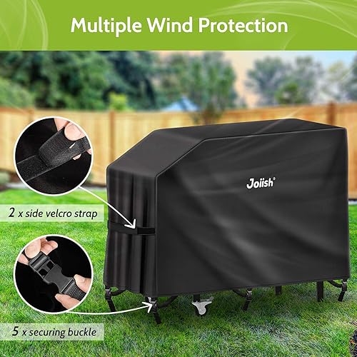 Miniatura 4 de Joiish Cubierta impermeable para parrilla Blackstone de 28 pulgadas con estante individual, cubierta de parrilla 600D a prueba de fugas con