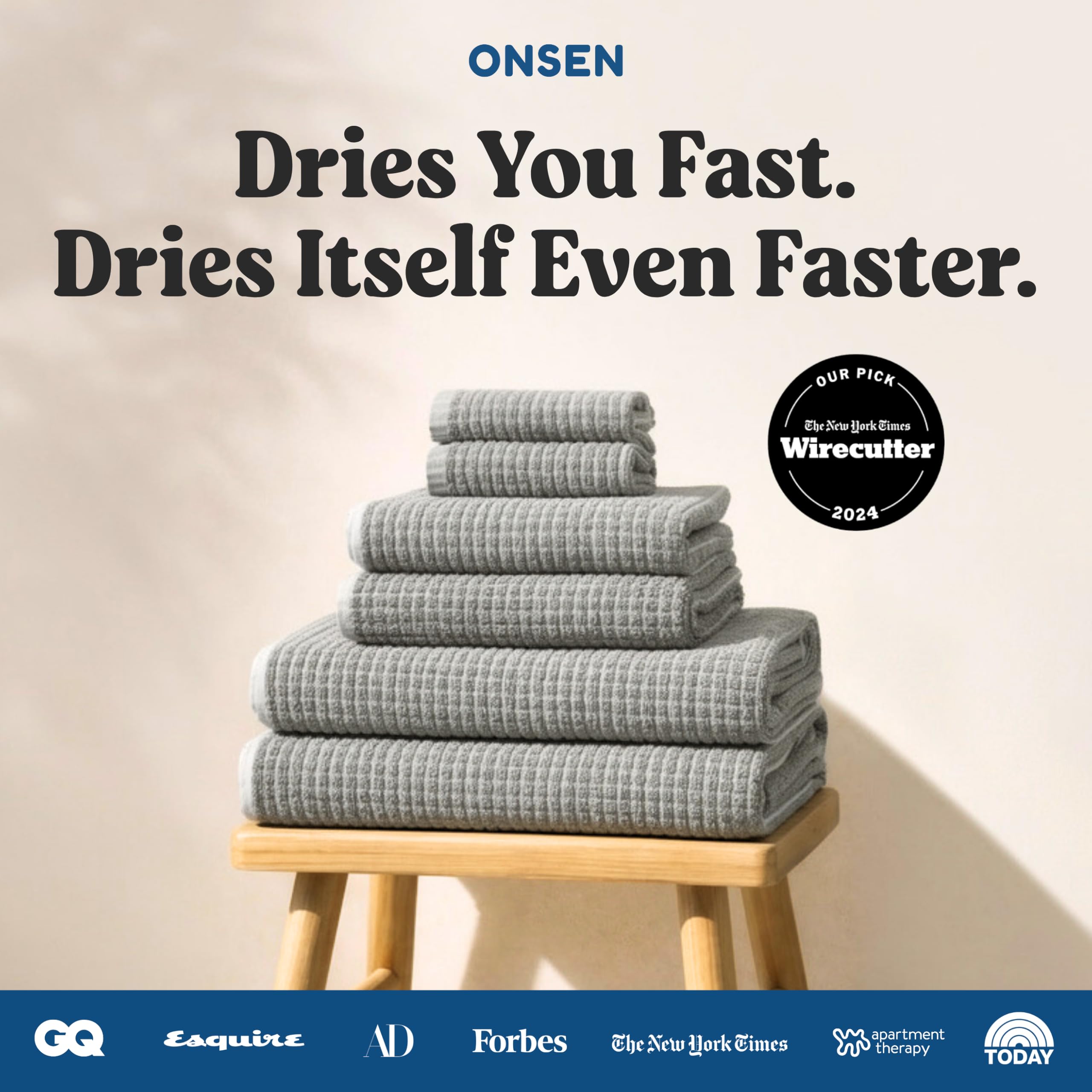 ONSEN Sculpted Terry Towel Set - Grey Fog -2 ONSEN Sculpted Terry Towel Set - Grey Fog -2