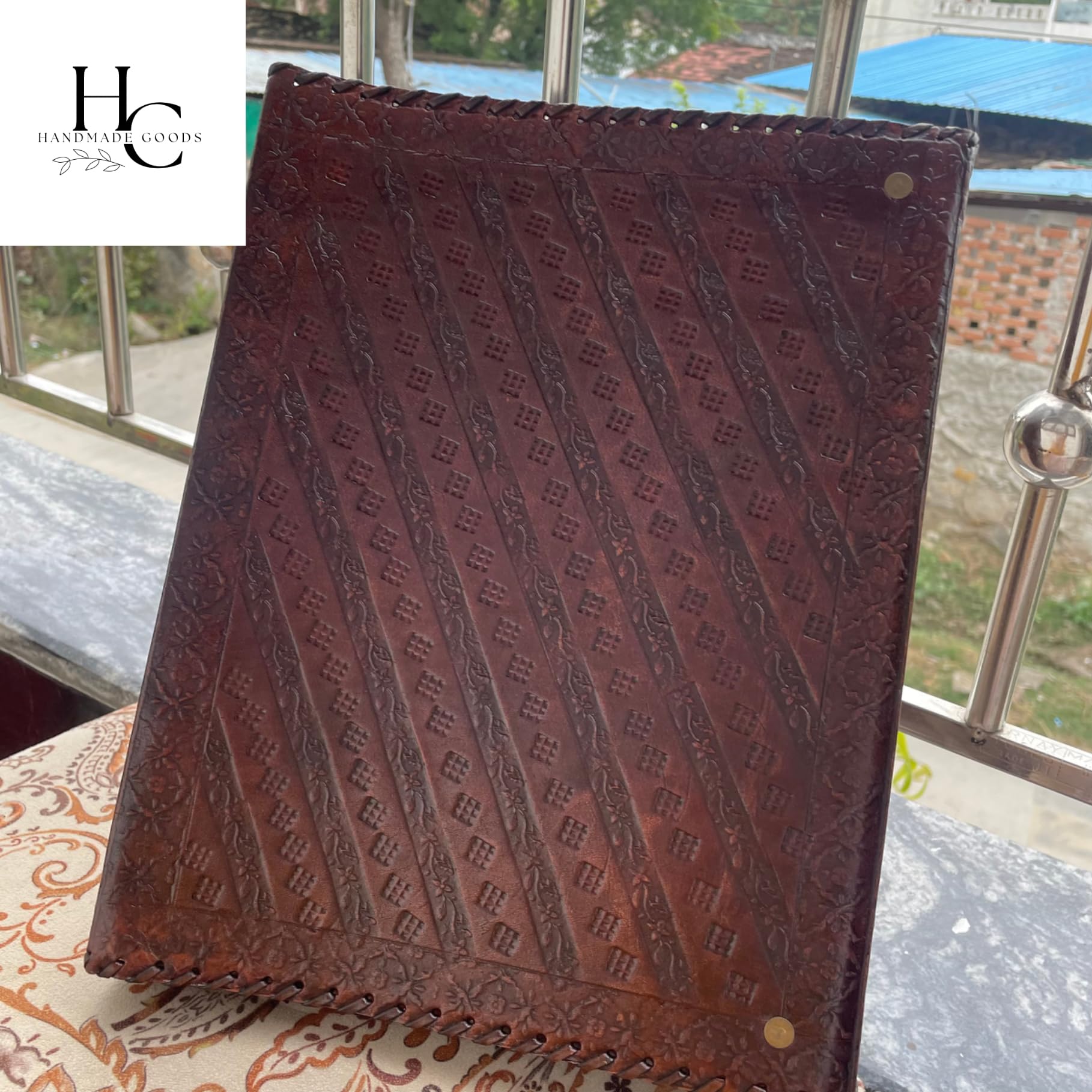 Personalised Leather Ring Binder, Tree of Life Grimoire Binder,Customized Leather Binder, Personalized Portfolio Men, 8.5 X 11 Inches Size Document Holder - Image 4