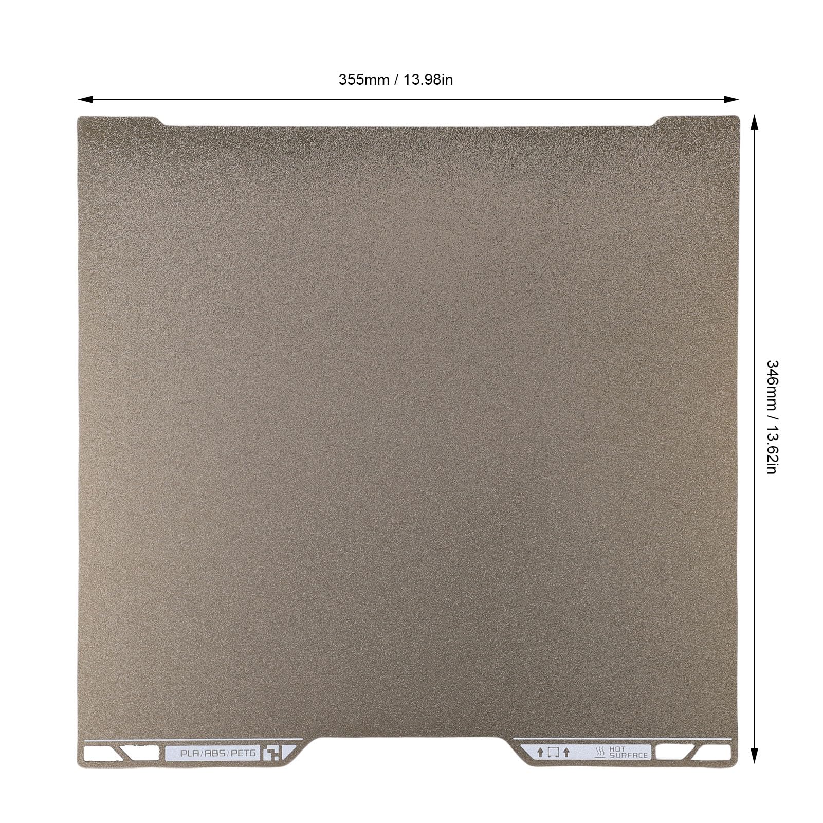 Stabile 3D-Drucker-Bauplatte für H2D – Keine Klebstoffe Erforderlich – Erhöhte Dicke für Stabilität – 355 X 346 Mm
