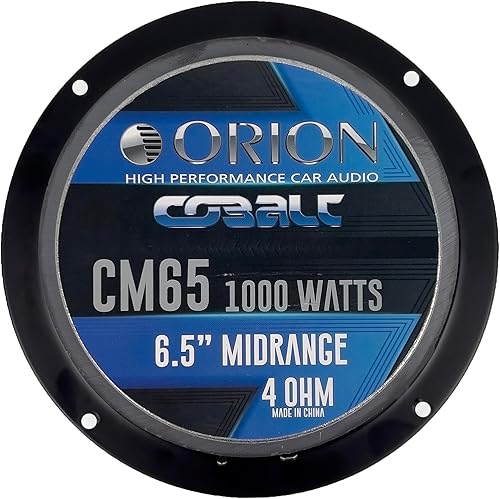 Miniatura 5 de Orion Cobalt CM65 - Altavoces tipo bala de rango medio de 6.5 pulgadas de alta eficiencia, 1000 W de potencia máxima, 250 W RMS, 4 ohmios, bobina de