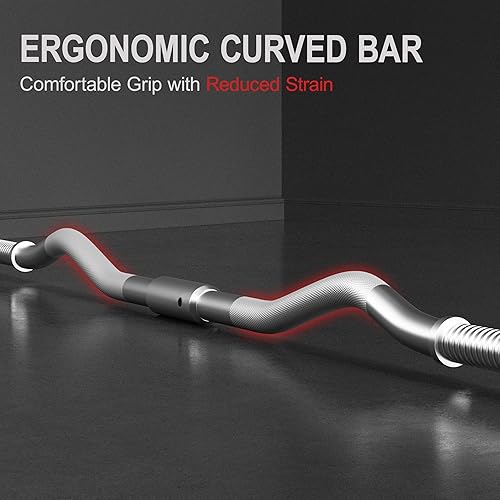 Miniatura 5 de Yaheetech Juego de mancuernas olímpicas y pesas (66 libras, 55 libras, 44 libras) con acabado cromado y color negro