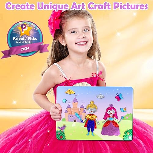 Miniatura 2 de ZMLM Kit de arte divertido de aluminio para niños manualidades de arte de aluminio, regalo de princesa unicornio para niñas de 4, 5, 6, 7, 8, 9