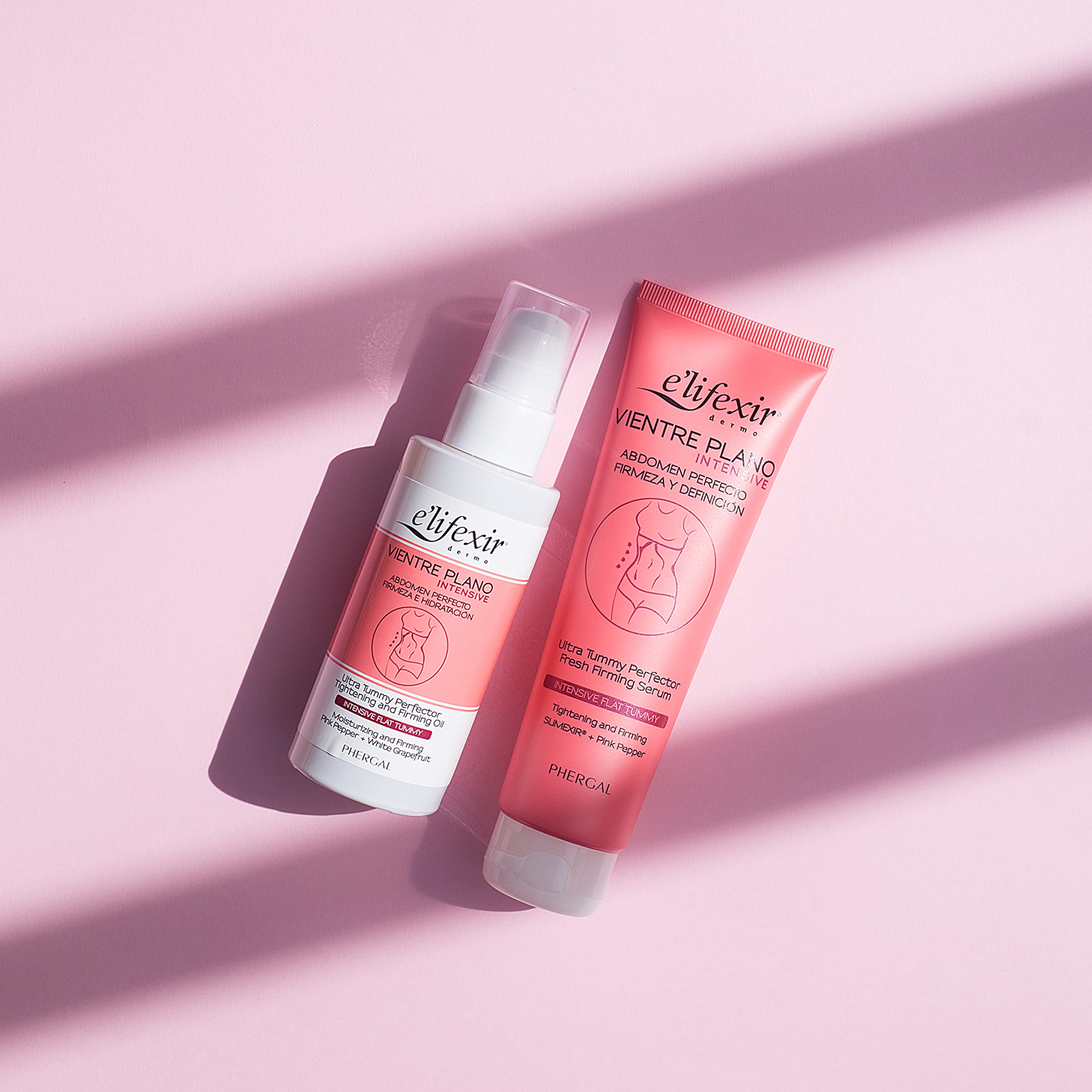 Elifexir | Intensywne płaskie serum brzucha | Usuwa objętość, drenaż, tonizuje i ujędrnia brzuch, wzmacnia ćwiczenia hipopresyjne | Z SLIMEXIR, PINK PEPPER i kofeiną | 150ml