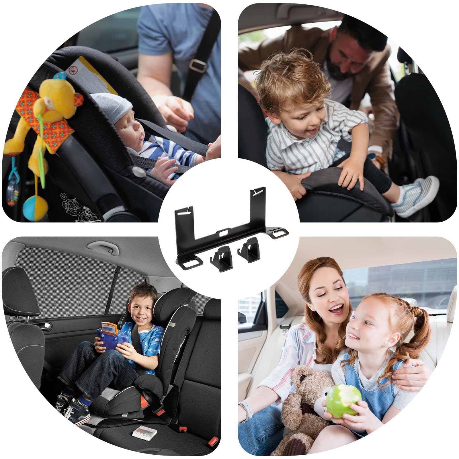 Auto-Kindersitzhalterung, Sicherheitsriemen-Set, Fahrzeugsitz-Rückhaltesockel, universelles Kinderautobefestigungssystem, verstellbare Auto-Sicherheitshalterung