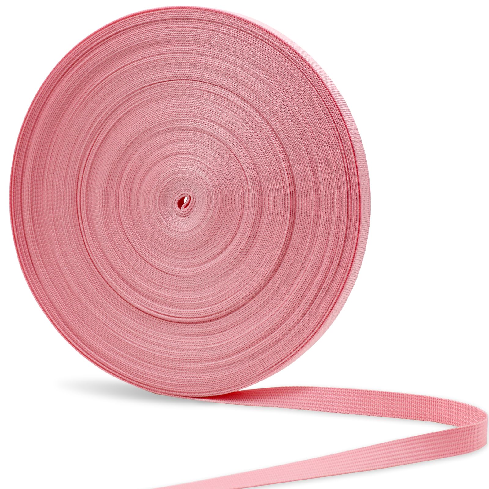 ZHFMLY 5/8 Inch Pink Nylon Webbing Strap for Sewing 50 Yards