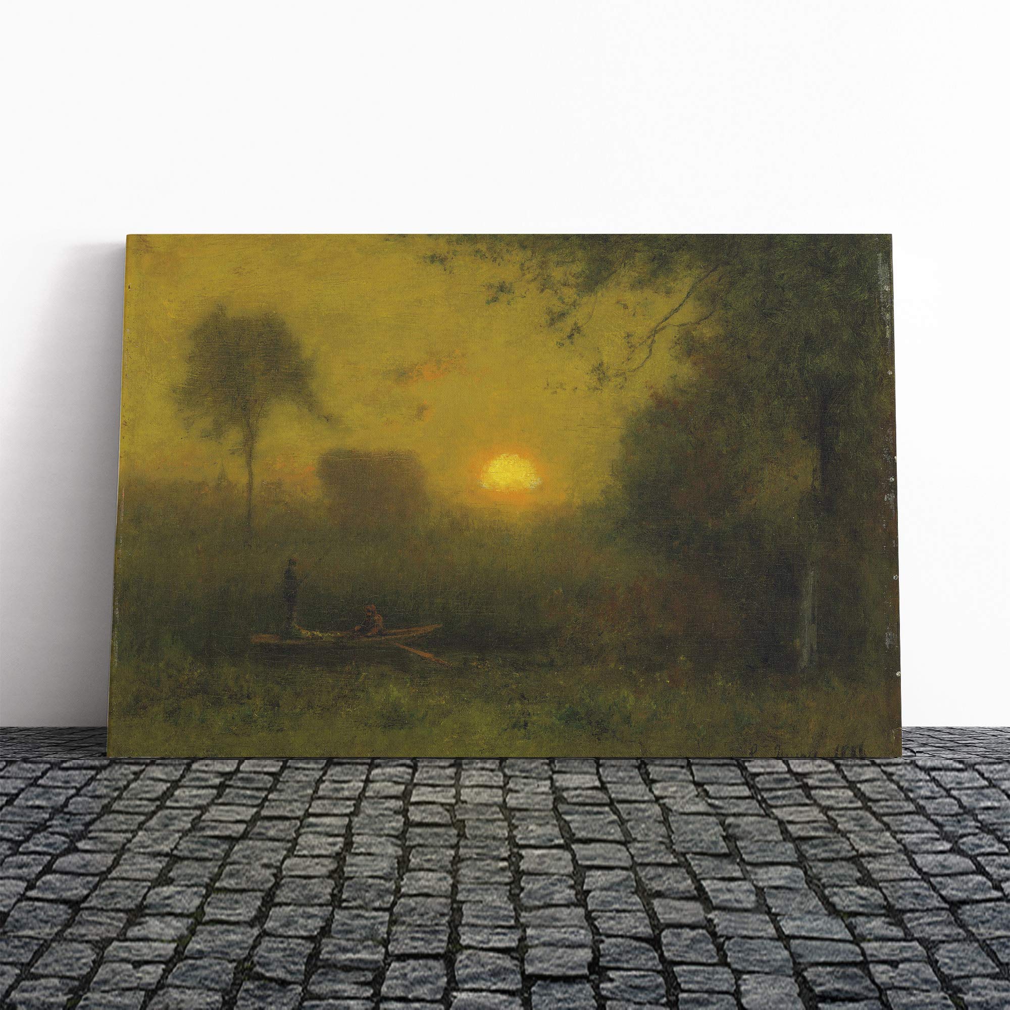 George Innes Landscape (5) Canvas Print | Gallery Wrapped 30mm Frame Wall Art | 20x14 inches | Ready to Hang | Modern Landscape Picture | Living Room Bedroom Lounge Office
