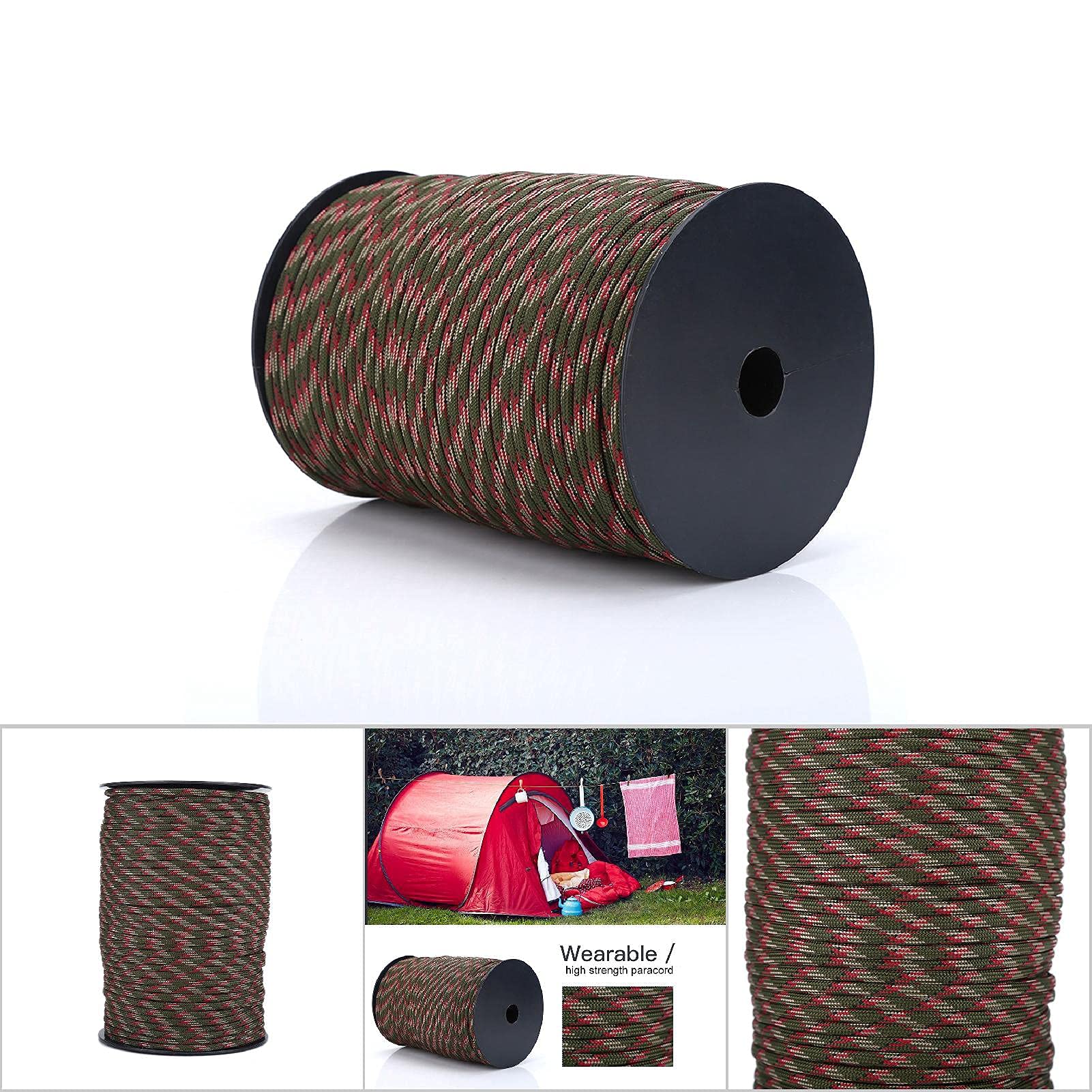 Sonew Paracord En Polypropylène 550 Cordon De Parachute Réfléchissant Paracord Lanyard 9 Strand