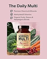 Vista 2 de Multivitamínico para mujeres – Multivitamínico diario para mujeres – Complejo B metilado con ingredientes alimenticios integrales, vitamina B12
