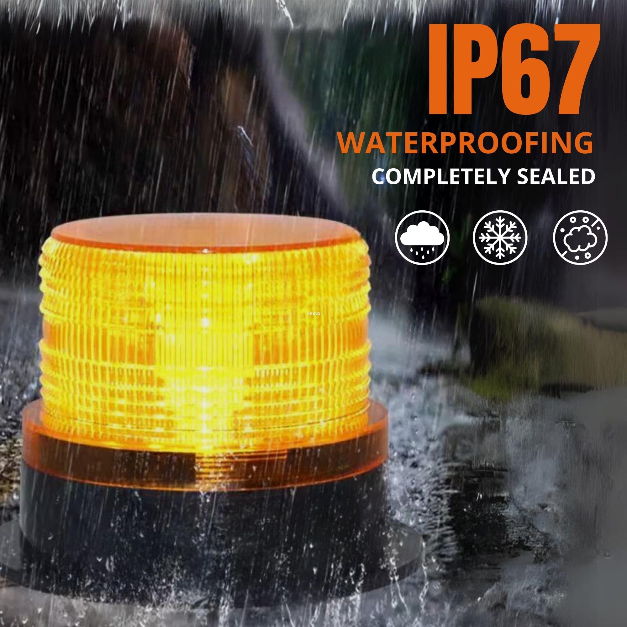 LED Luz Rotativa Tractores Vehículos Agrícolas DC10-30V