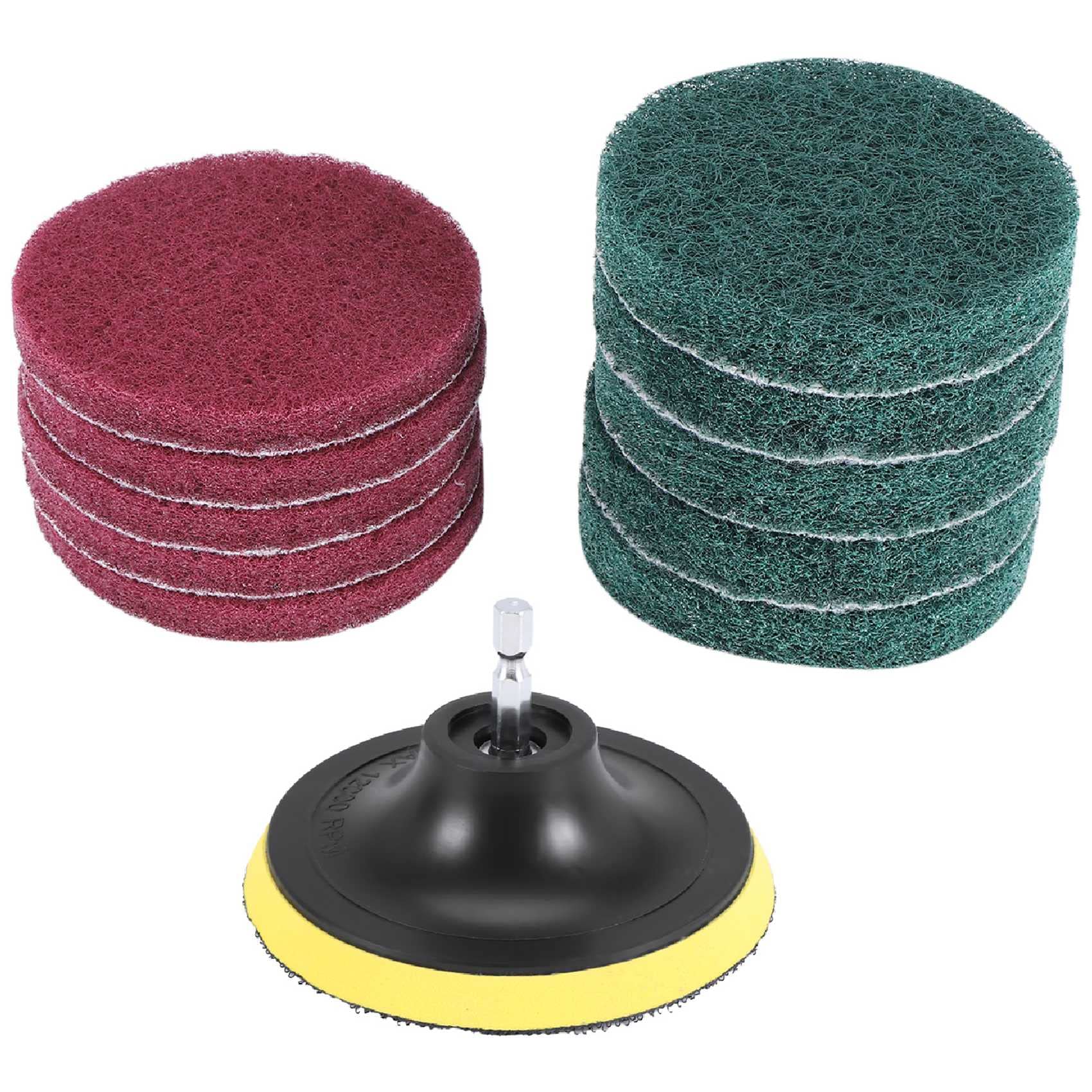Jcevium Copper 11Pcs Power Scrubber Brush Set Polishing Pad For Drill Powered Brush Tile Scrubber Scouring Pads Cleaning Tool