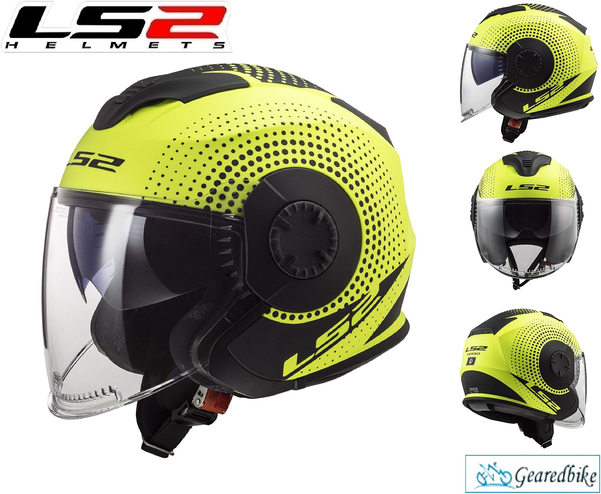 LS2 OF570 VERSO SPIN MATT HI VIS YELLOW XS