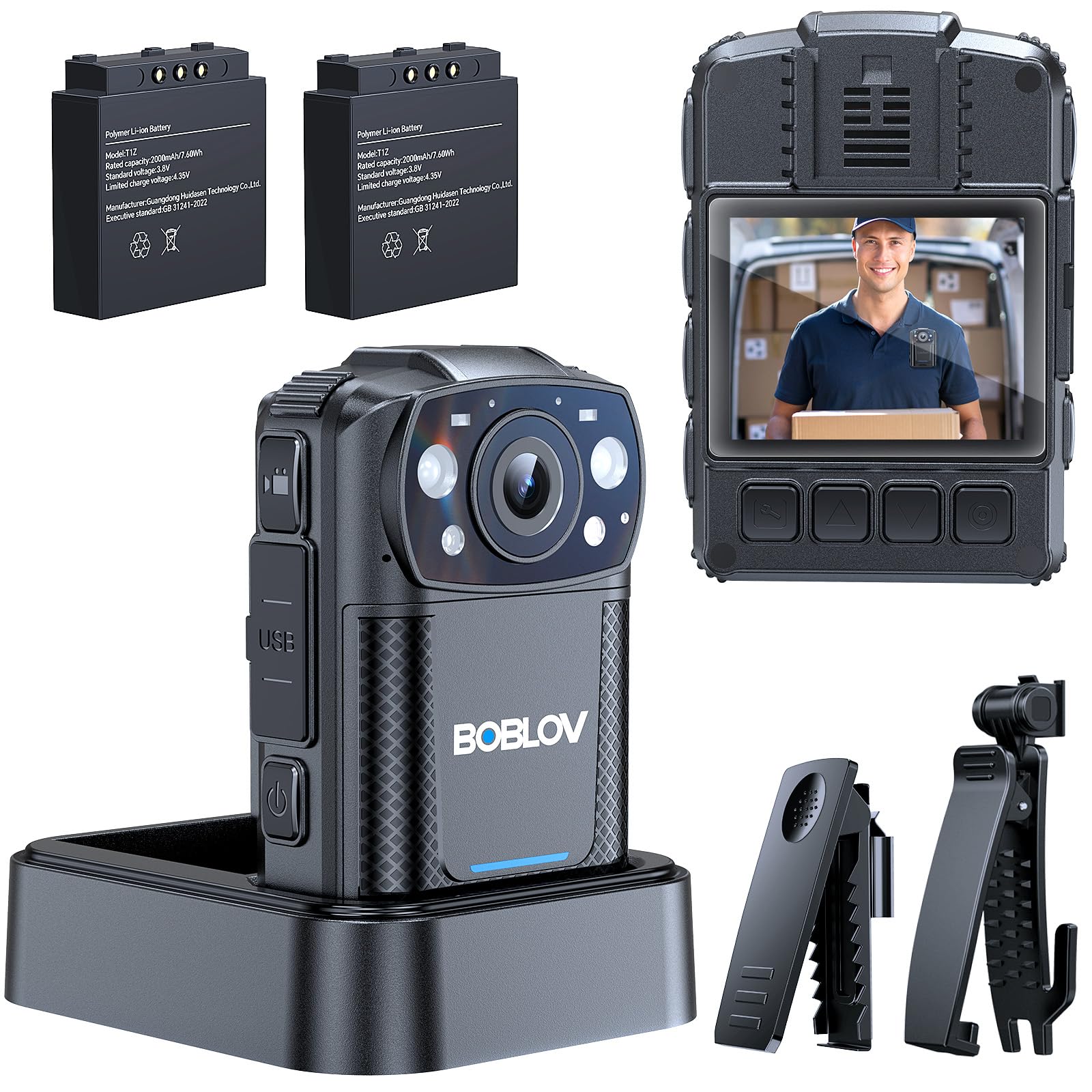 BOBLOV KJ26 2K Body Camera