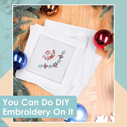 Miniatura 6 de Roshtia Juego de 40 servilletas de cóctel de 6 x 6 pulgadas, servilletas de café, servilletas de vino, servilletas de cóctel, servilletas de