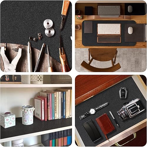 Miniatura 7 de WochiTV Revestimiento de estante para gabinetes, cajón, tapete de espuma antideslizante no adhesivo para cocina, despensa, baño, armario, armario,