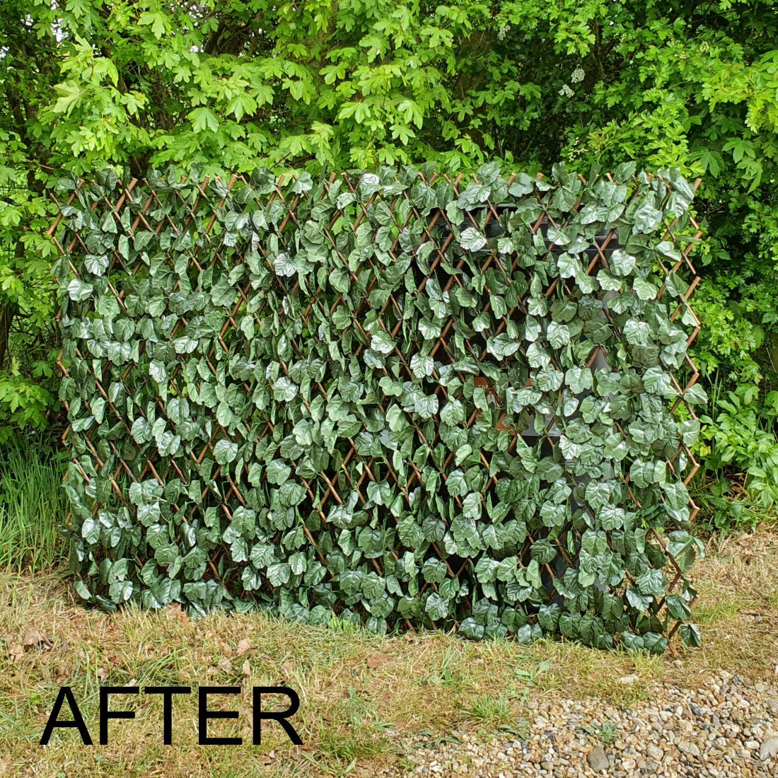 True Products Artificial Leaf Expanding Willow Trellis Garden Fence Balcony Screening 1m x 2m