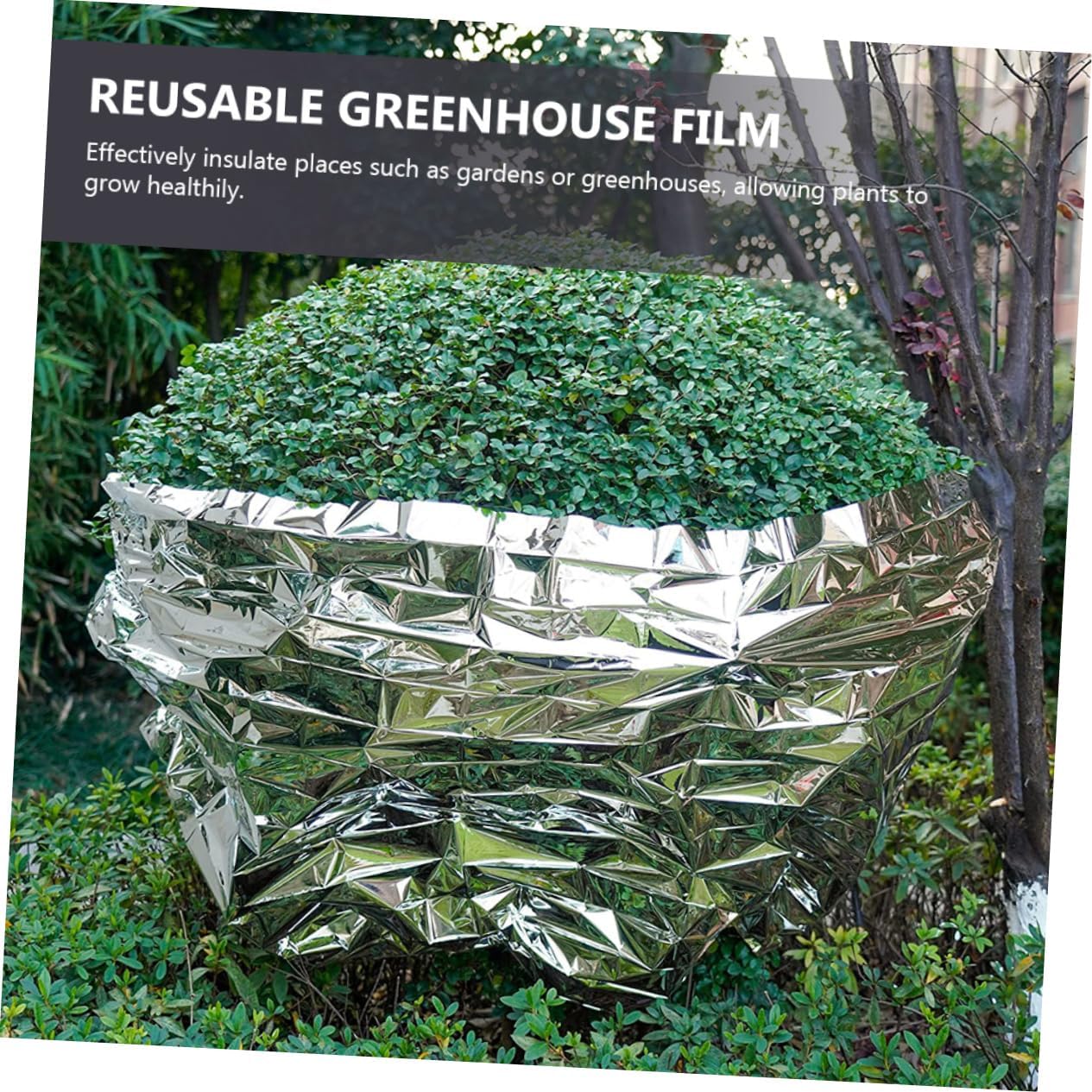 Mikikit 5pcs Sturdy Reflective Film for Gardening Reusable Greenhouse Covering for Outdoor Emergency Plant Enhancement