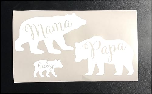 Mama Bear - Plantillas de transferencia de calor para camisas y ropa (blanco)