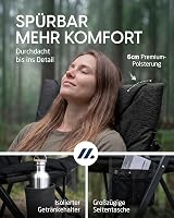 Scaun de camping pliabil premium NORDMUT cu spătar înalt - Scaun de grădină reglabil în 4 poziții, cu o capacitate de încărcare de 140 kg - Antracit 5