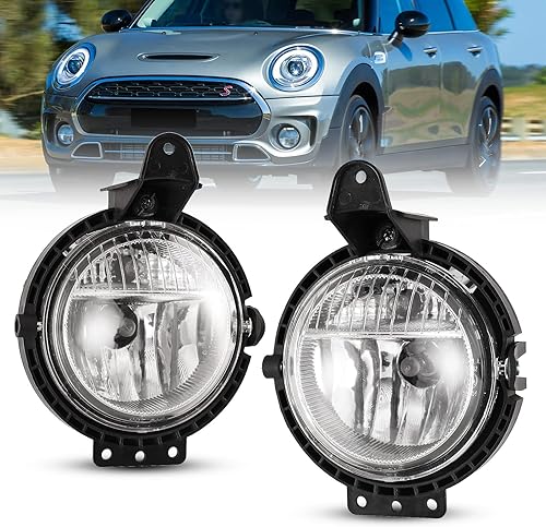 Miniatura 9 de AUTOWIKI Conjunto de luz antiniebla de parachoques delantero para Mini Cooper R56 2007-2015, convertible, Mini Clubman 2006-2013 con lente ahumada,