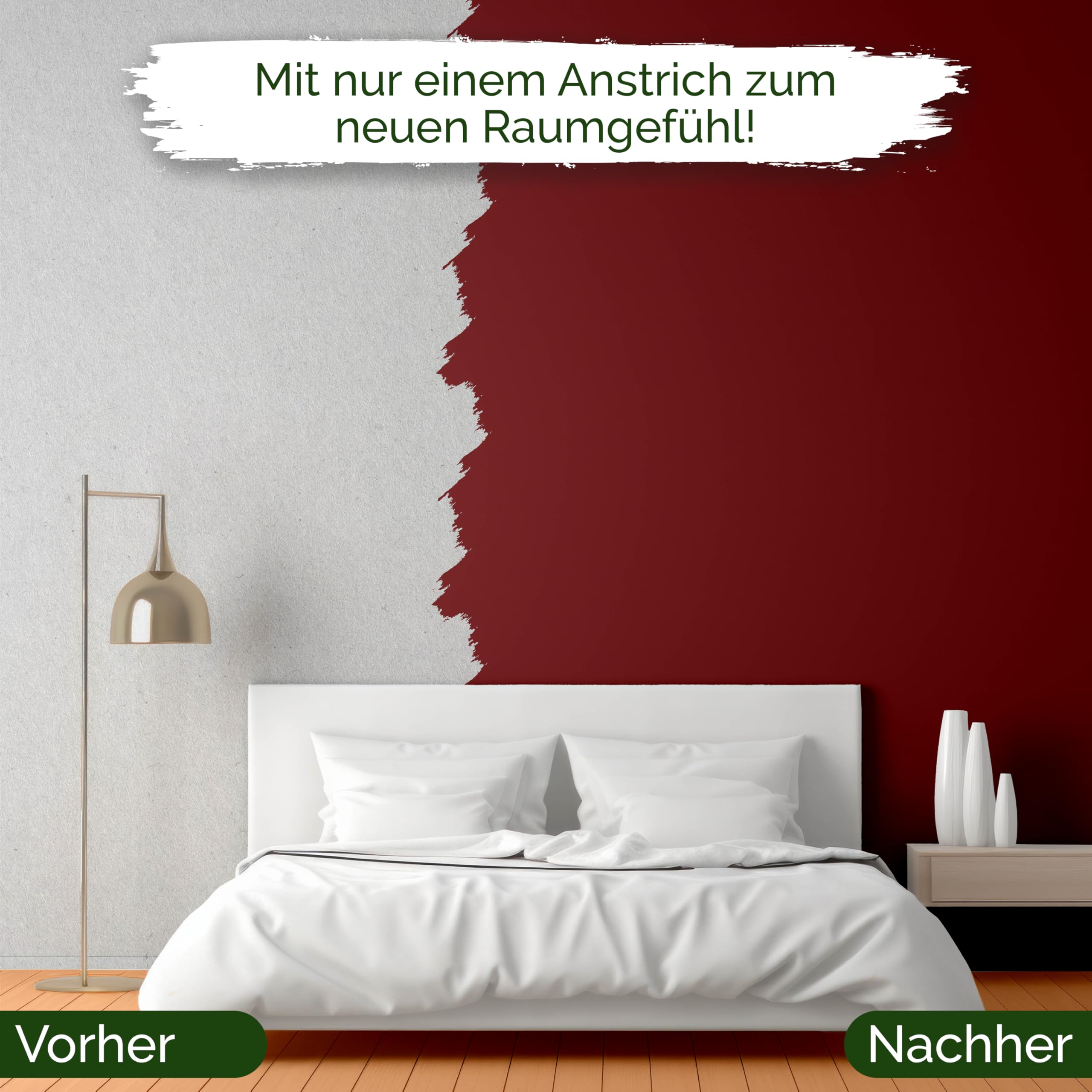 Wandfarbe Rot Braun Bordeaux matt 5 L – Perky Pomegranate