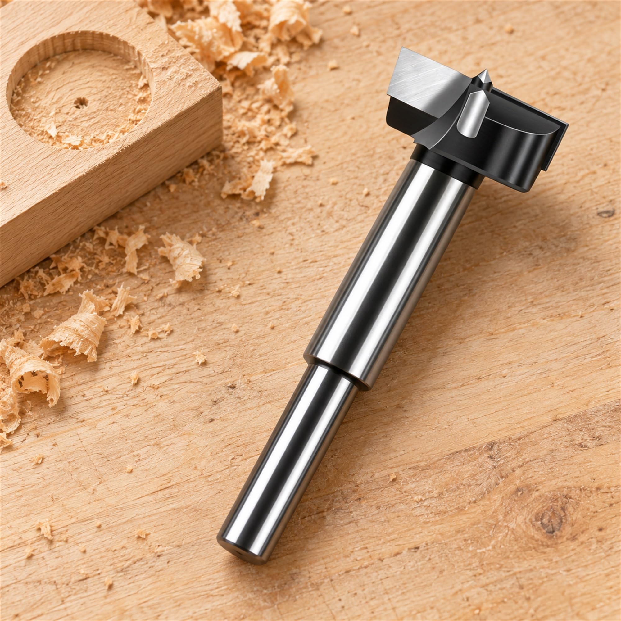 High Carbon Steel Wood Boring Bit, Hole Making Tool for Cabinet Assembly, Furniture Repairs and Home Woodworking
